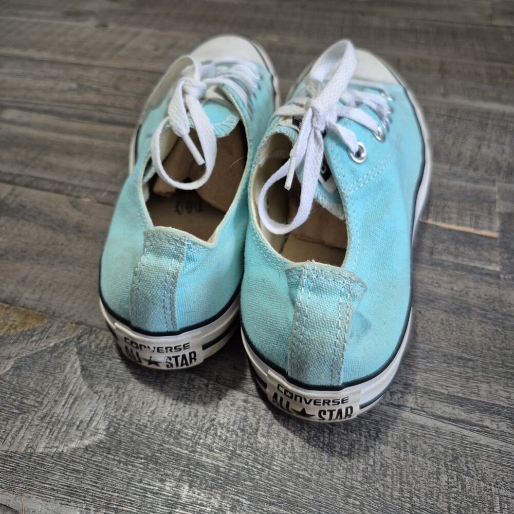 Converse All Star Low Top Sneakers Unisex Mens 8 Womens 10 Light Blue Shoes - Picture 3 of 16
